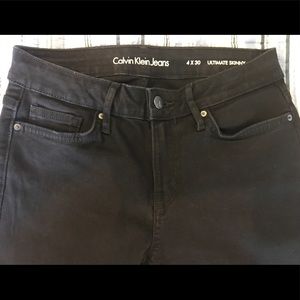 Calvin Klein ultimate skinny black jeans size 4/30
